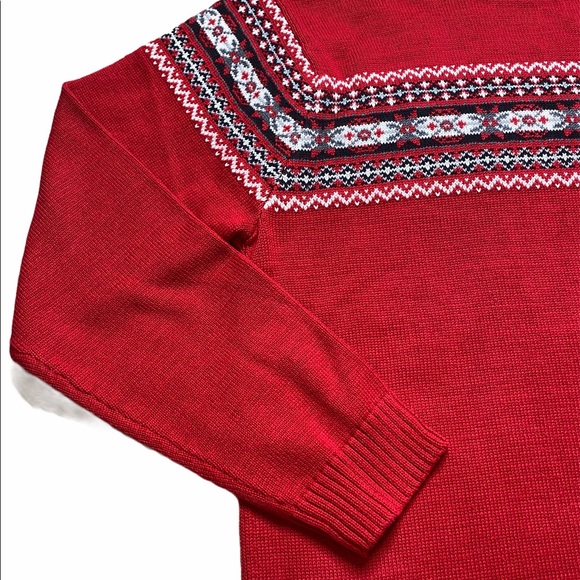Roundtree & Yorke Crew Neck Red Pullover Sweater - Picture 4 of 13